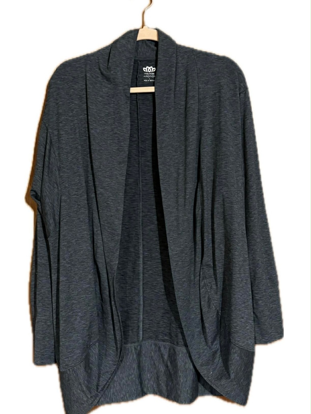 Maurices Dark Heather Gray Open-Front Cardigan